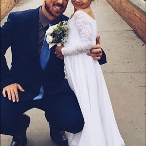 Sew Trendy White Flower Girl Dress